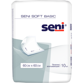Пеленка гигиеническая SENI Софт basic 60*60 по 10 шт