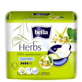 Гигиенические прокладки Bella Herbs komfort с экстрактом липы, 10 шт