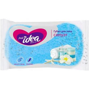 Губка для тела Fresh idea СИЛУЭТ (Крупнопорист. поролон, форма 