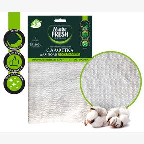 Салфетка для пола Master FRESH ECO ХЛОПОК 100% XXL-размер 75*100см, 1шт