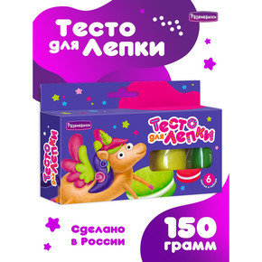 Тесто для лепки 6 цветов,150 г