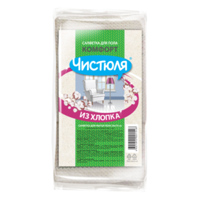 Салфетка для пола ЧИСТЮЛЯ Прочная из хлопка, 500*700мм