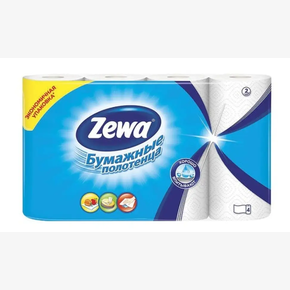 Полотенце бумажное ZEWA 2 слоя 4шт