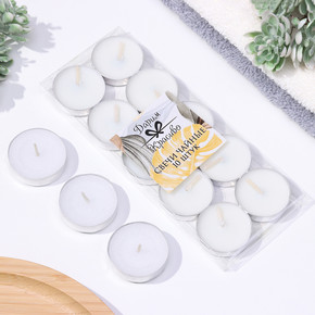 Набор свечей чайных, 10 шт, белые