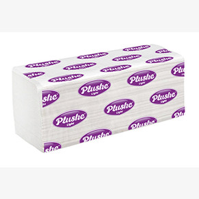 Полотенце Бумажное Plushe Light V200, целлюлоза, V-сложение,1слой, 26 гр/м2, 200 листов