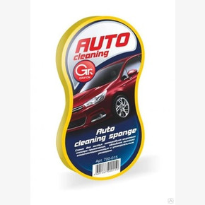 Губка GRIFON для мытья автомобиля ,14,5х3,5х1 см, прессованная.
