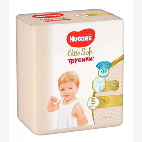 Трусики-подгузники HUGGIES ЭлитСофт 12-17 кг, размер 5 (19шт)
