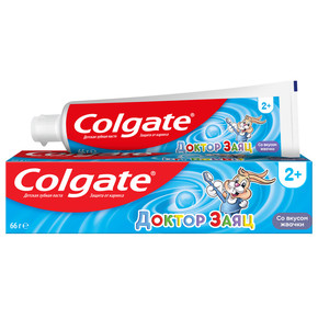 Зубная паста детская Colgate Доктор Заяц, защита от кариеса, с фторидом, со вкусом жвачки, 50 мл