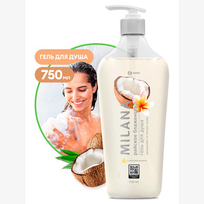 Гель для душа MILANA Райское блаженство с маслом кокоса (флакон 750 мл)