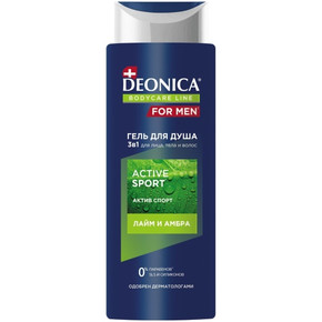 Гель для душа DEONICA FOR MEN 250 мл Active Sport
