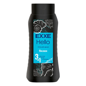 Гель для душа мужской EXXE Hello 3 в 1 400 мл Океан (1*12)