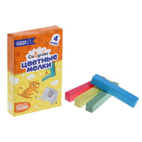 Мелки цветные 4шт, квадратные Calligrata (1*45)