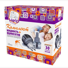 Средство от комаров HELP (фумигатор + жидкость 30ночей) (1*24)