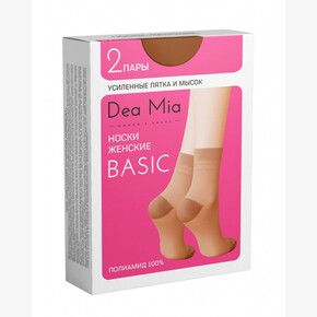Носки женские DEA MIA BASIC 1512/8-Д усилен носок и пятка 2пары (27-29, БРОНЗА, 10926507158) (1*10)