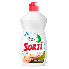 Ср-во для посуды SORTI-КАПЛЯ 450мл Бальзам с экстрактом Ромашки (1*20) (Россия)