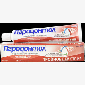 Зубная паста ПАРОДОНТОЛ 63гр., Тройное действие (1*32)