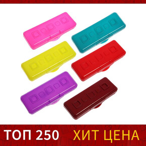 Пенал-футляр Calligrata Гамма, 80 х 205 х 38 мм, пластиковый, непрозрачный, микс (1*1)