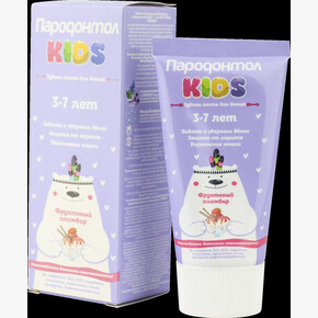 Зубная паста детская ПАРОДОНТОЛ 62гр., KIDS от 3-7 лет, фруктовый пломбир (1*24) 06.26г