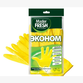 Перчатки резиновые МАСТЕР Фреш Эконом L-XL (1*100)