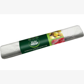 Пакеты для продуктов МАСТЕР ФРЕШ 100 шт., 6,5 мкм, 25*32см (3литра). длинные (1*20)