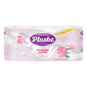 Бумага туалетная Plushe Premium Aroma 8 шт*15м, 3 слоя 