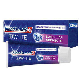 Зубная паста BLEND-A-MED 100мл 3D Бодрящая свежесть (1*12) (Германия) 07.27г