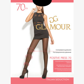Колготки Glamour POSITIVE PRESS 70 nero - 2 (1*6)