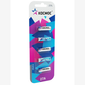 Батарейка КОСМОС A27 для пультов сигнализаций (блист.5шт) алкалин. KOC27A5BL (1*12)