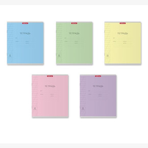 Тетрадь школьная 12л. косая линейка, ErichKrause 