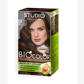 Крем-краска д\волос стойкая BIO COLOR № 5.4 