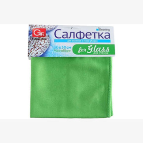Салфетка из микрофибры GRIFON для стекла 30*30 см.,1шт (1*200)