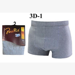 Трусы мужские-боксеры 3D-1, р-р 48-50 серые (1*12) Россия