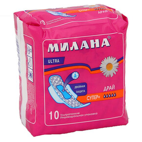 Прокладки Милана Ультра драй супер плюс 10шт. (1*40) (арт.305) 07.29г