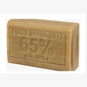 Мыло хозяйственное 65% 200гр., без/об, светлое (0004) (1*44) АОЖК