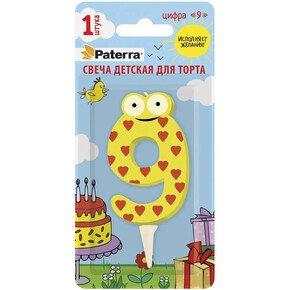 Свеча в торт PATERRA, цифра 9 (1*24)