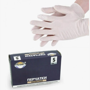 Перчатки латексные AVIORA опудренные, S- р-р, 50 пар (1*500)