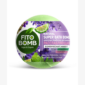 Бомбочка для ванны шипучая Расслабляющая серии FITO BOMB, 110г (1*22)