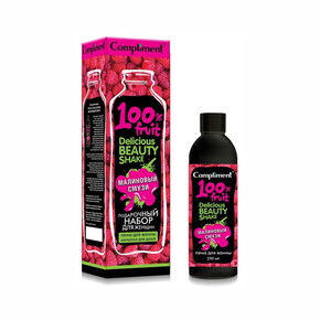 Набор под. Ж №1560 Delicious Beauty Shake Малиновый смузи (Пена д/ванны250мл+Мочалка)(1*12)09.26