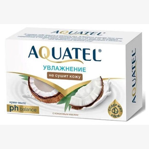 Мыло - крем 90г. Aquatel Кокосовое молочко (1*24) Акция Весна