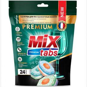 Средство для ПММ MIX TABS PREMIUM 24 шт, таблетки (1*6)